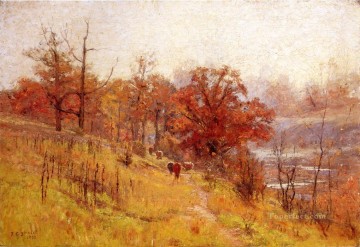 Novembers Harmony Impressionist Indiana landscapes Theodore Clement Steele Oil Paintings